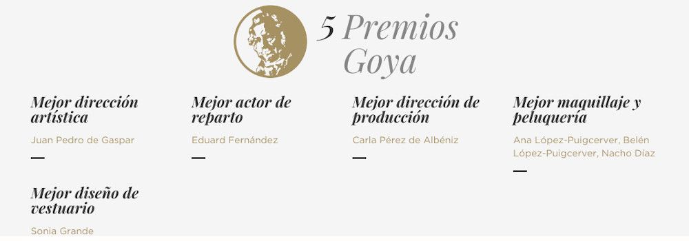 5 Goya a "Mientras dure la Guerra"